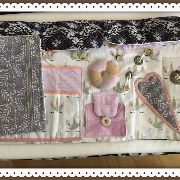 Crochet Knitting Needle Case Organizer Snake Skin Print Flower Décor Closure - Picture 4 of 14